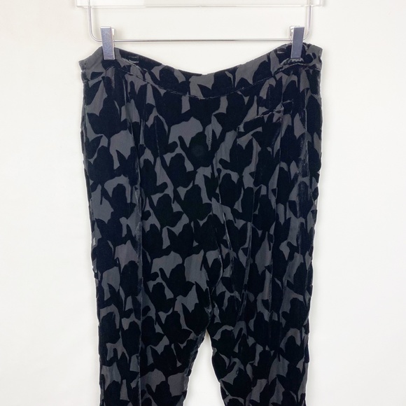 Harlyn Silk Burnout Trousers Black 8 - Picture 3 of 7